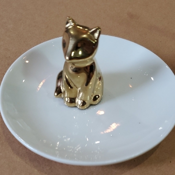 Colorful Peacock , Fox, and Elephant Trinket Ring Dishes - Picture 3 of 11